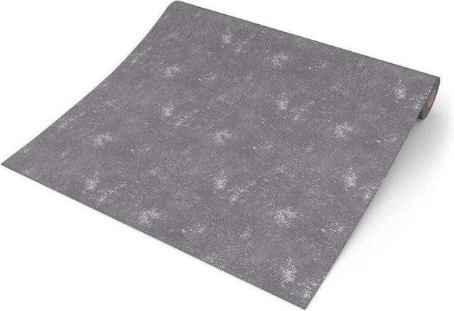 A.S. Création Vliestapete Uni Metallic Grau Silber, Breite: 53 cm, Länge: 1005 cm - Bild 1