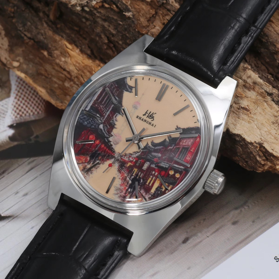 HEIMDALLR Armbanduhr, Handaufzug, Edelstahl, Emaille-Zifferblatt, Herren - Bild 4