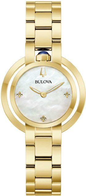 Bulova Damenuhr Rubaiyat, Quarz, Edelstahl, 30,5 mm, Weiß - Bild 1