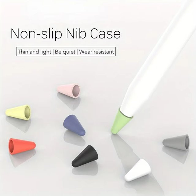 8er Set weiche Silikon Nib Abdeckungen als Ersatzspitzen-Schutzhüllen für Apple iPad Pencil 1 und 2 in Multicolor - Bild 1