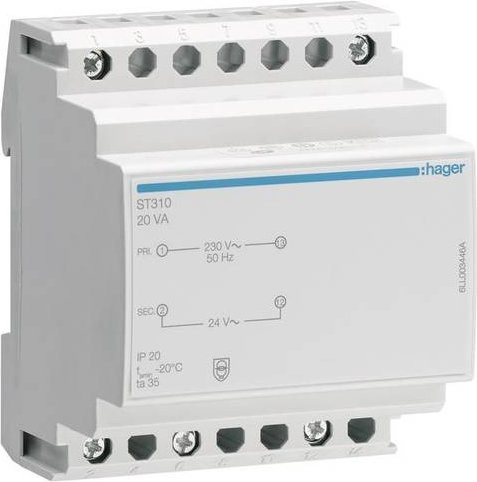 Hager ST310 Sicherheitstransformator 24V 1A - Bild 1