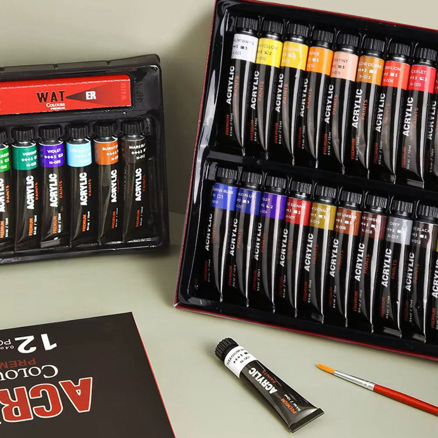 30 Farben Acrylpigment Set in Aluminium-Tuben für Malerei und Graffiti in Multicolour - Bild 2