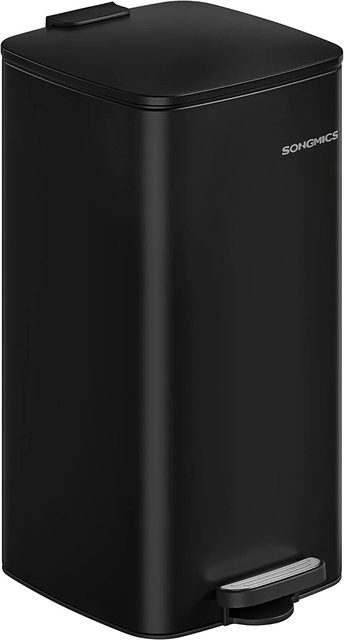 Songmics Mülleimer Punkool mit Offenhaltefunktion, Schwarz, 30 l - Bild 1