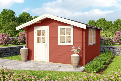 Mr. GARDENER Gartenhaus Spree aus Holz in Rot, B/H/T: 339,8 x 245 x 363 cm - Bild 1