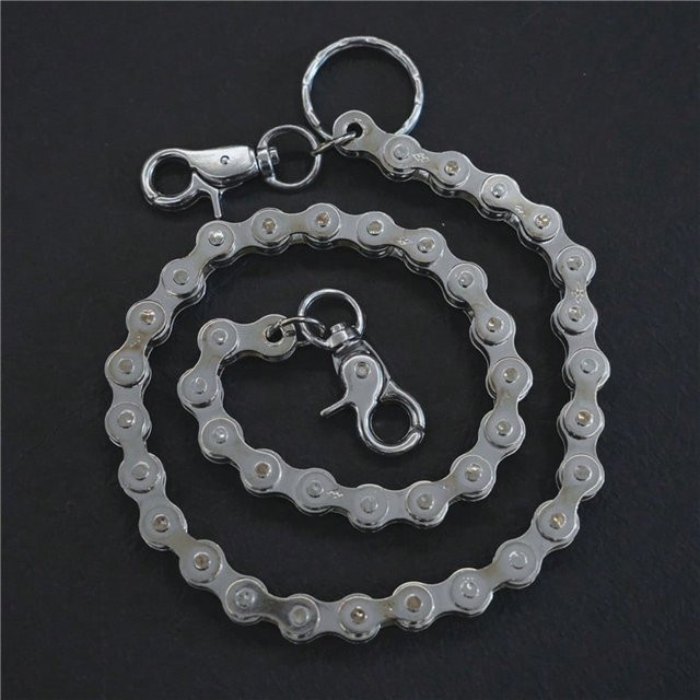 Hosenkette Vintage Fahrradkette, silber, Unisex - Bild 1