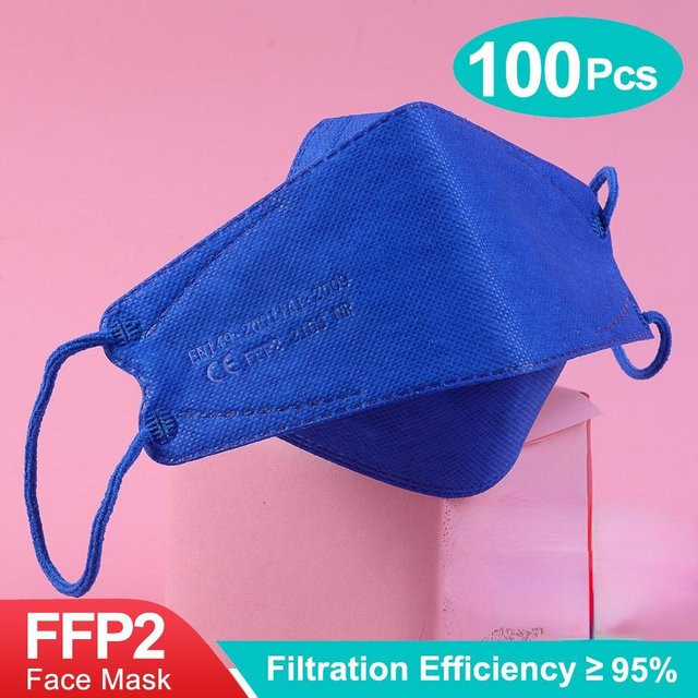 Febell FFP2 Atemschutzmasken wiederverwendbar, 100 Stück, Blau - Bild 1