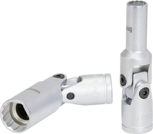 KS Tools 3/8 Zoll 12-kant-Stecknuss mit Gelenk in Silber - Bild 1