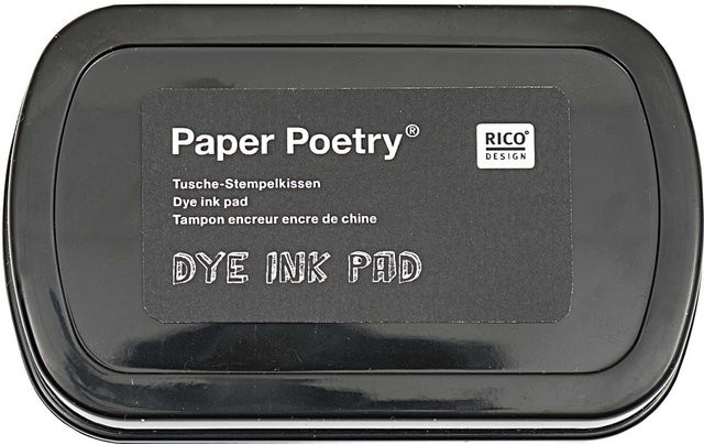 Rico Design Paper Poetry Tusche Stempelkissen in Schwarz - Bild 1