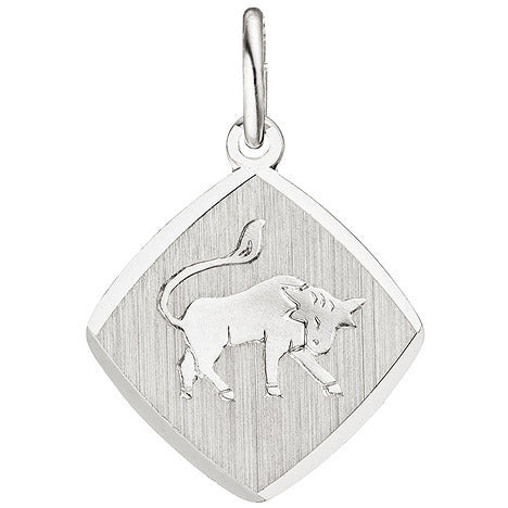 Colfem Anhänger Sternzeichen Stier, 925 Silber, matt, Unisex - Bild 1