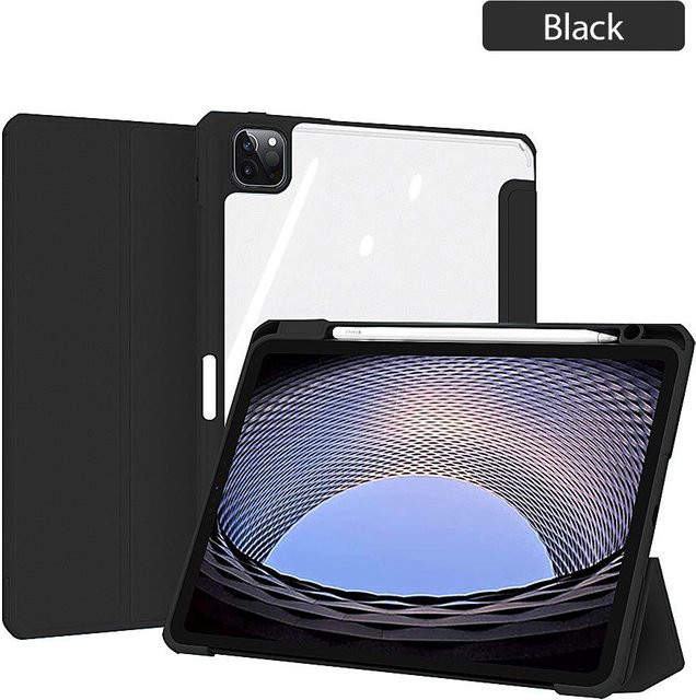 Schutzhülle für Apple iPad Air 11 Zoll M2 M3 Pro 13/11 M4 sowie iPad 10. und 11. Generation, iPad Mini 6, schwarz - Bild 1