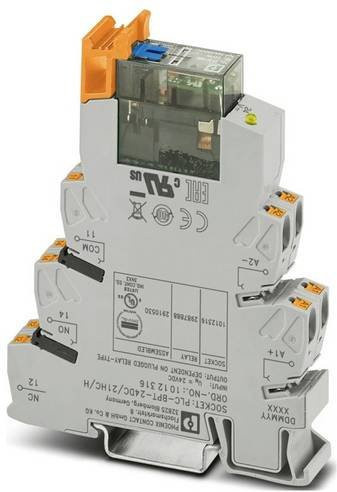 Phoenix Contact PLC-RPT- 24DC/21HC/MS Relaismodul 1 Wechsler, Grau, 10 Stück - Bild 1
