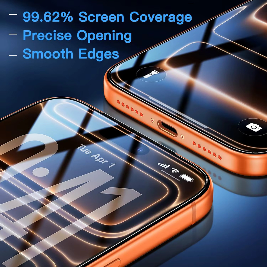 5 Stück 9D Ultra HD Panzerglas Displayschutzfolie für Apple iPhone Modelle in Transparent mit vollständiger Abdeckung und hoher Klarheit - Bild 7