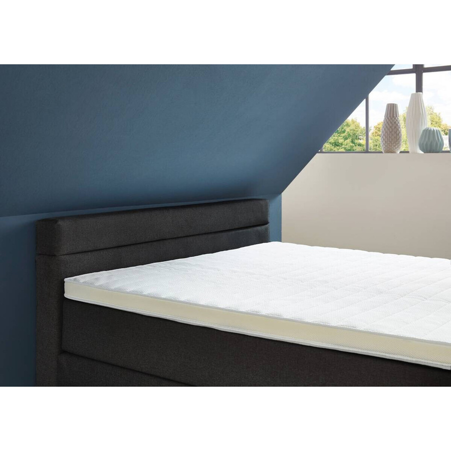 Boxspringbett Kokomo Anthrazit mit Federkern Liegefläche B: 140 cm, L: 200 cm - Bild 3