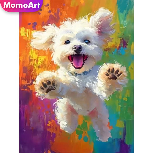 Momoart Diamantmalerei Hunde-Motiv, Diamant-Mosaik Bastelset, adults - Bild 1