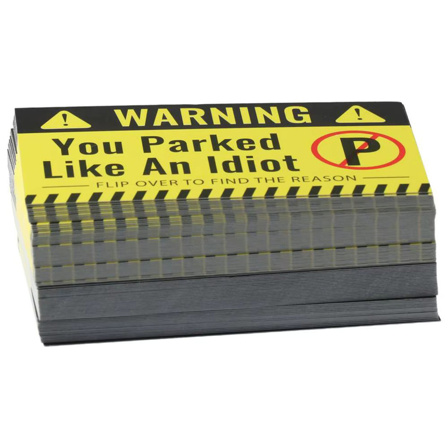 100 Stück Bad Parking Cards Lustige Parking Violation Cards in Weiß und Gelb aus Papier - Bild 2
