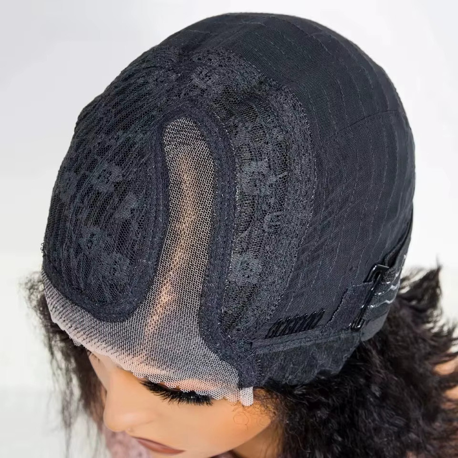 Debut Bob-Seitenteil-Echthaar-Spitzenperücke, schwarz, 35,6 cm - Bild 4