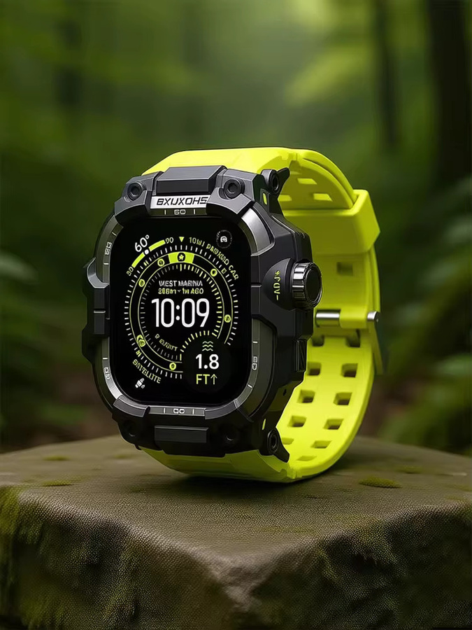 Taktisches Uhrenarmband Silikon, Schwarz, Unisex - Bild 1