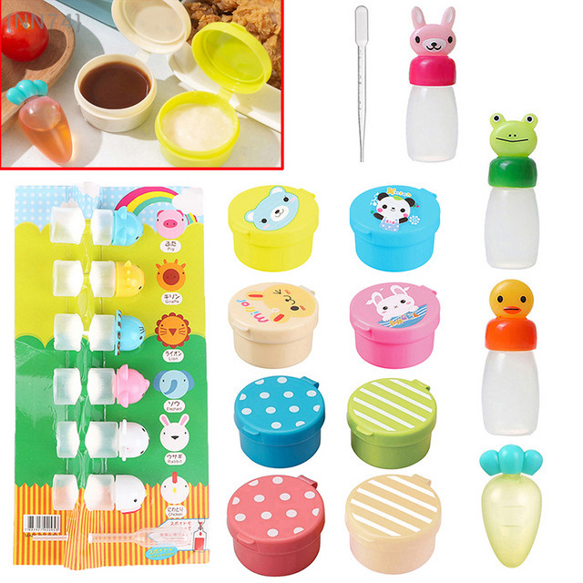 JETTING Mini Bento Box Tier Design Saucebehälter in Multicolour mit Snap-Lid aus Kunststoff - Bild 1