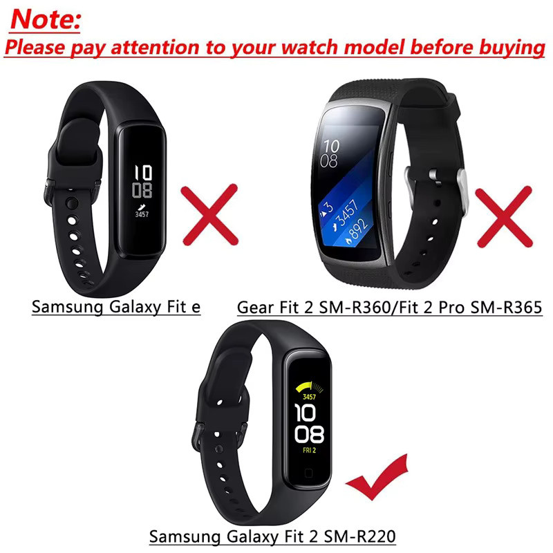 TINUORA Uhrenarmband Silikon, Samsung Galaxy Fit 2, black - Bild 2