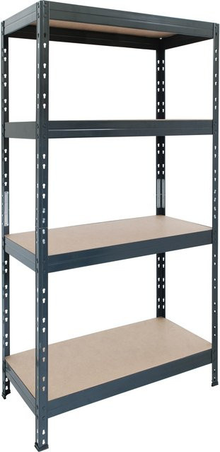 Ar Shelving Schwerlast-Steckregal Rivet mit 4 Böden in Anthrazit, H x B x T: 180 x 75 x 35 cm - Bild 1