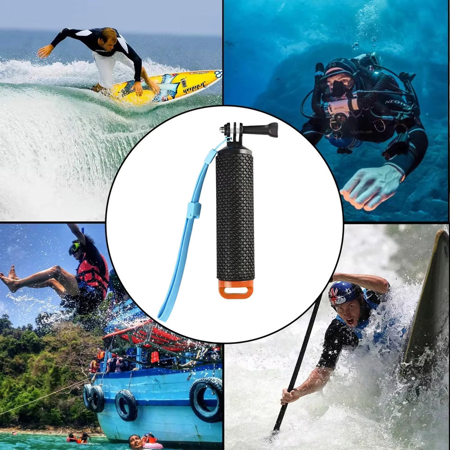 Float Handle Mount Schwimmender Handgriff für GoPro, DJI OSMO Action und andere Action-Kameras in Schwarz - Bild 3