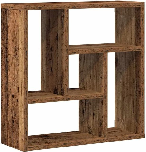 vidaXL Wandregal in Altholz-Optik mit integrierter Beleuchtung, braun, B/H/T: 45 x 45 x 16 cm - Bild 1