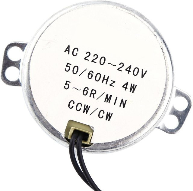 CosyHome Synchronmotor Getriebemotor 220-240V AC mit 4W, 56 U/min, CWCCW, Farbe: Silber - Bild 1