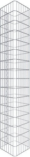 Gabiona Gabionensäule aus verzinktem Stahl, silbergrau, B/T/H: 37 x 37 x 160 cm - Bild 1