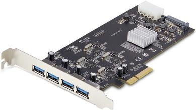 StarTech.com USB-A PCIe Erweiterungskarte mit 4 Ports, USB 3.2 Gen 1 5Gbps, PCIe 2.0 x4, Schwarz - Bild 1