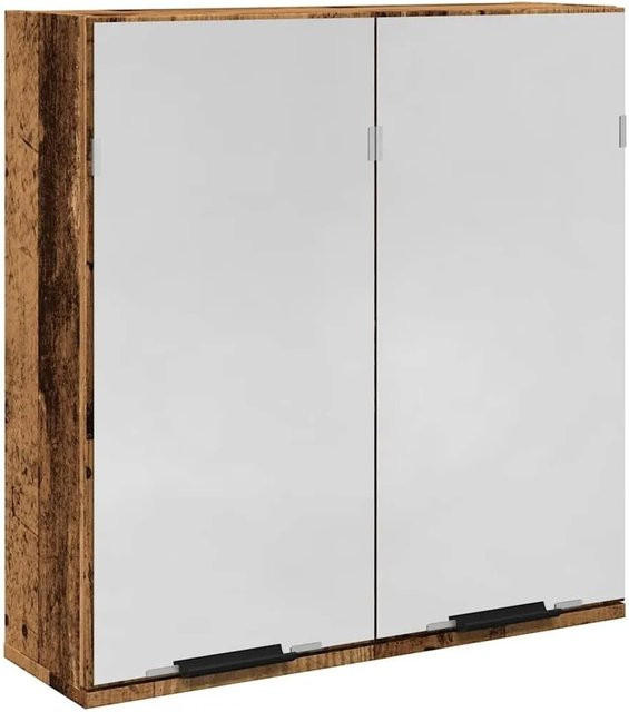 vidaXL Bad-Spiegelschrank in Altholz-Optik, Braun, B/T/H: 64 x 20 x 66,5 cm - Bild 1