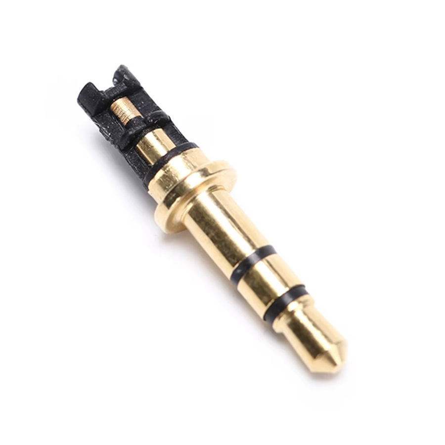 2er-Set vergoldete 3,5 mm Stereo Headset Stecker in Schwarz, 90 Grad Audio Adapter Jack 3,5 mm - Bild 2