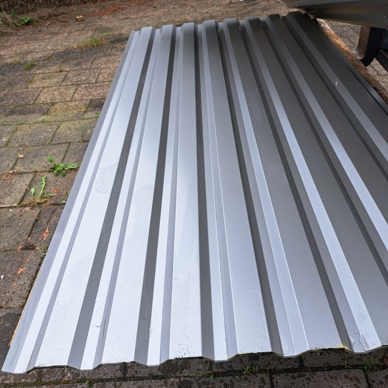 Trapezblech 20/138 Wandverkleidung aus Aluminium von Friedrich von Lien AG, 7 Stück, Weißaluminium RAL 9006, Länge: 2,20 m - Bild 1