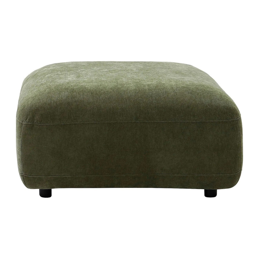 Vente-unique Sitzhocker Tindralo Grün Stoff B: 86 cm, T: 43 cm, H: 43 cm - Bild 2