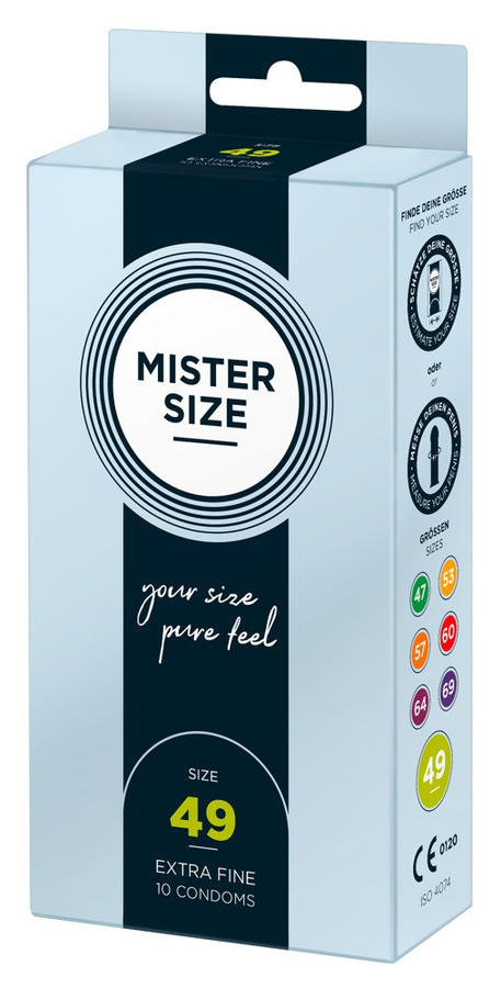 Mister Size Kondome, 49 mm, transparent, hauchdünn, feucht, Unisex - Bild 2