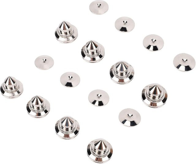 KONNWEI Lautsprecher-Isolationsspikes-Pads aus Kupfer, 8 Stück verstellbare Pads für Lautsprecher, Verstärker, Subwoofer und Plattenspieler, Farbe: Weiß - Bild 1
