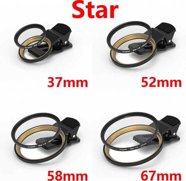 KnightX Star Camera Lens Filter für Smartphones in Schwarz - Bild 1