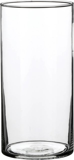 Mica Decorations Glas Vase Carly in Transparent mit modernem Design, Höhe: 25 cm, Durchmesser: 12 cm - Bild 1