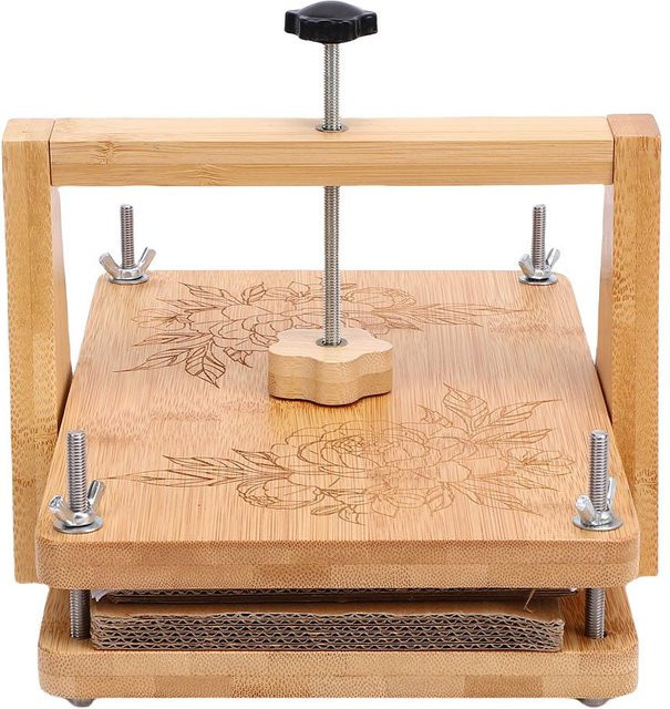 Aimo Blumenpress-Set aus Holz in Braun mit modularer Schicht für professionelle Pflanzenpressung und Bastelarbeiten - Bild 1