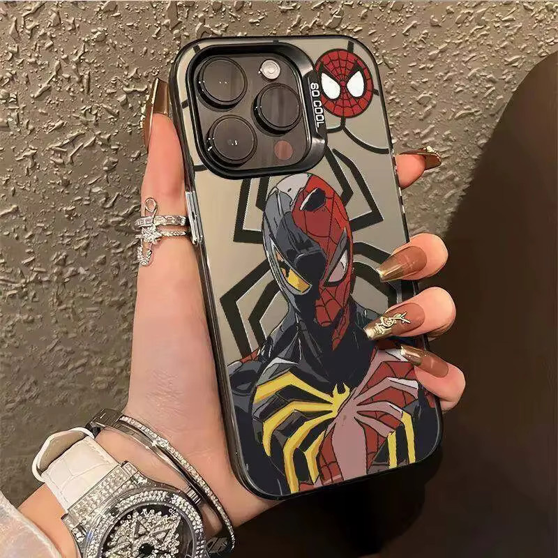Hasbro Marvel Spider-Man Augen Handyhülle für iPhone 17 16 15 14 13 12 11 Pro Max Air Plus Multicolor Sturzsichere matte Schutzhülle - Bild 2