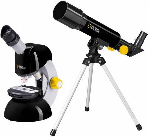 National Geographic Teleskop + Mikroskop Set, Linsen-Teleskop, Azimutal Achromatisch, Vergrößerung 18 bis 29 x - Bild 1