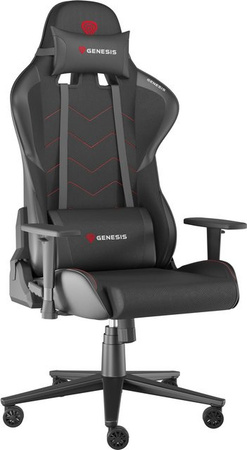 Genesis Gaming Stuhl NITRO 550 G2 schwarz mit Kopfstütze und Armlehnen