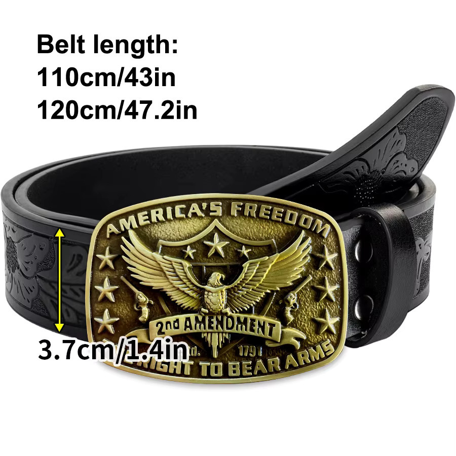 Mttzo Taillengürtel, Adler-Plattenschnalle, Legierung, Unisex - Bild 2