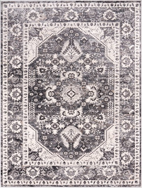Teppich Foggy in Grau mit orientalischem Muster, B/T: 80 x 150 cm - Bild 1