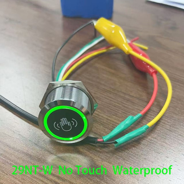 LUCKING DOOR Tür-Exit-Taste Entriegelungs-Druckschalter IP67 wasserdicht für Zugangskontrollsysteme und Türschlösser DC9–24 V rundes Metall - Bild 1