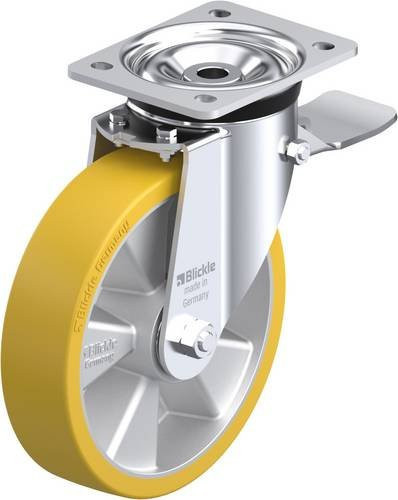 Blickle Lenkrolle LK-ALTH 200K-ST mit Feststeller, Durchmesser: 200 mm, Tragfähigkeit: 600 kg, Farbe: Silber - Bild 1