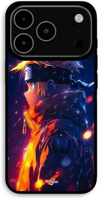 MANIACASE iPhone 17 Pro Hülle Naruto Uzumaki Anime Design in Schwarz und Multicolour - Bild 1