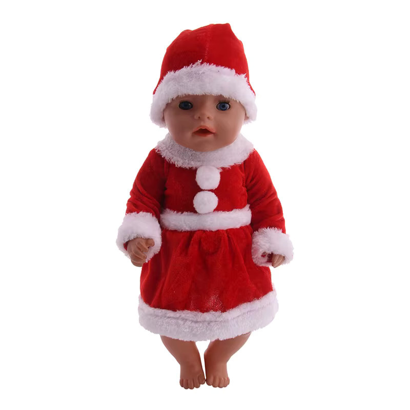luckdoll Weihnachtspuppenkleidung, Pyjamas, Zubehör, Rot - Bild 2