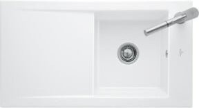 Villeroy & Boch Timeline 50 Flat bündiges Spülbecken aus Keramik in Snow White - Bild 1