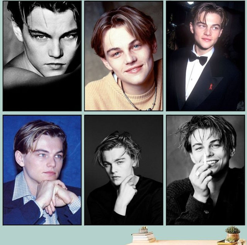 Selbstklebendes Leonardo DiCaprio Young Poster als moderne Wandkunst in HD-Qualität, mehrfarbig, Hochformat, 25 x 20 cm - Bild 1