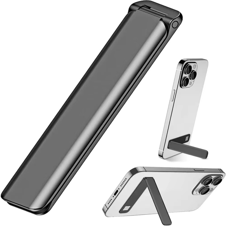 Magnetischer Desktop-Handyhalter aus Legierung in Silber, faltbarer Telefonständer mit starkem Magnet für Samsung und Huawei - Bild 2